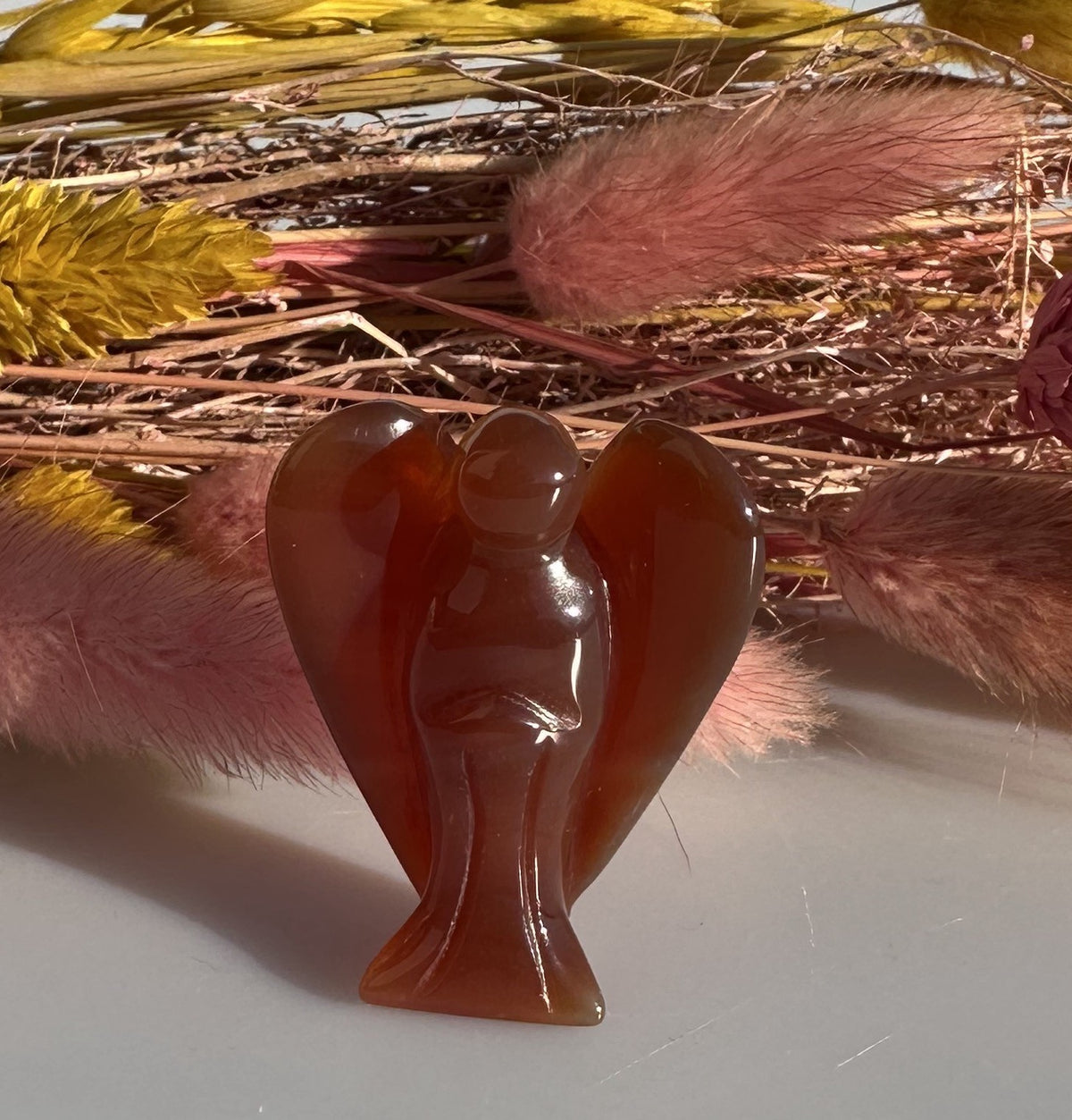 Karneol skytsengel 3,8 cm 3