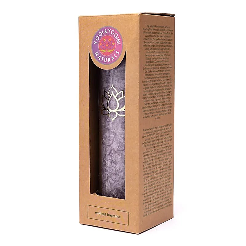 Stearinlys lotus violet uden duft 2