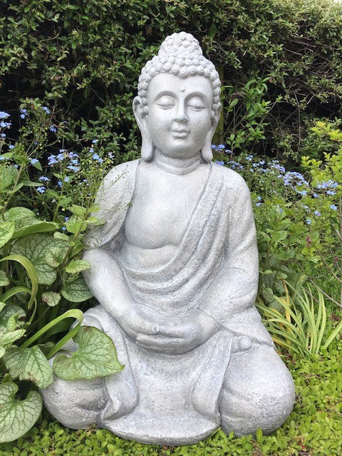 Stor grå Buddha 62 cm 1