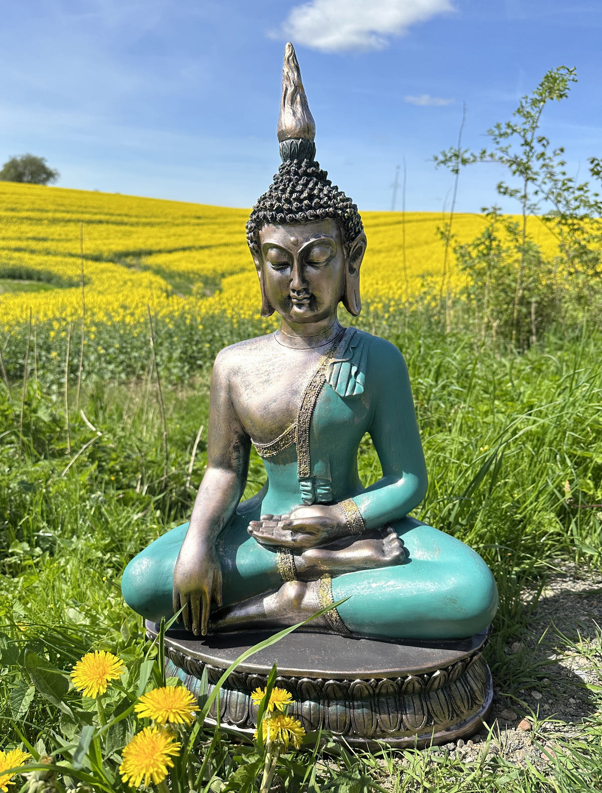 Stor siddende Buddha 72,5cm 1