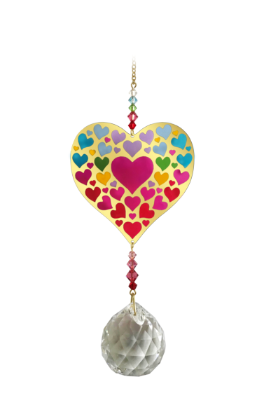 Swarovski hjerte - guld - ROMANTIC 1