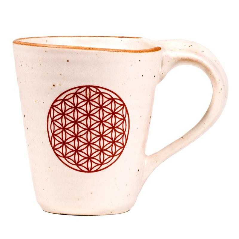 Te- og kaffekrus med livets blomst 1