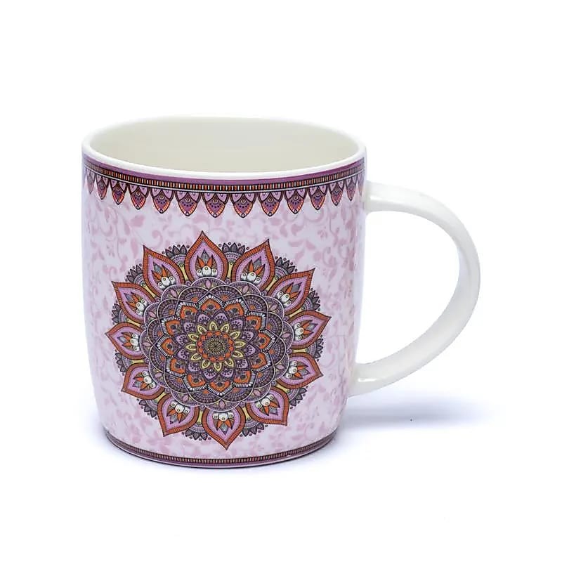 Teekop med si - Mandala lilla 2