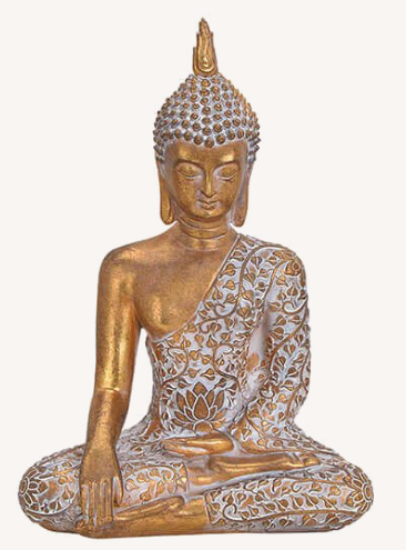 Thailandsk Buddha i "witness the earth" position 24 cm
