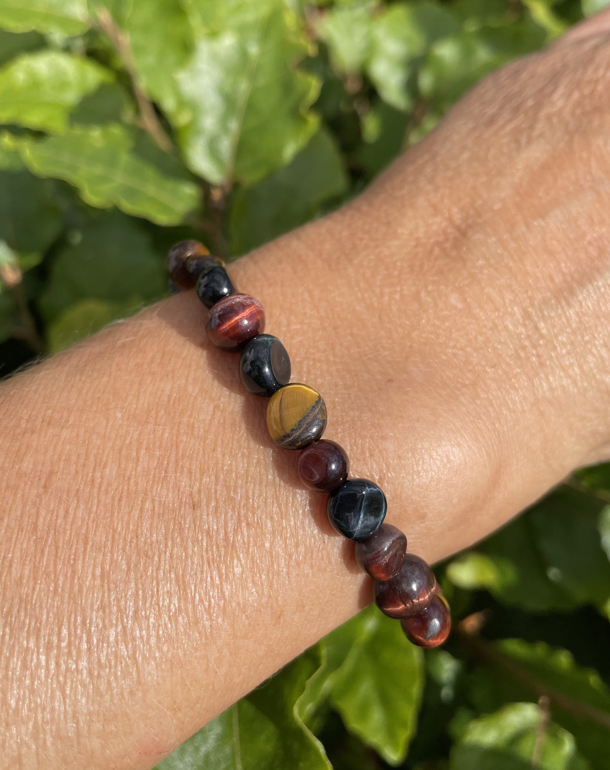Tigerøje mix armbånd 2