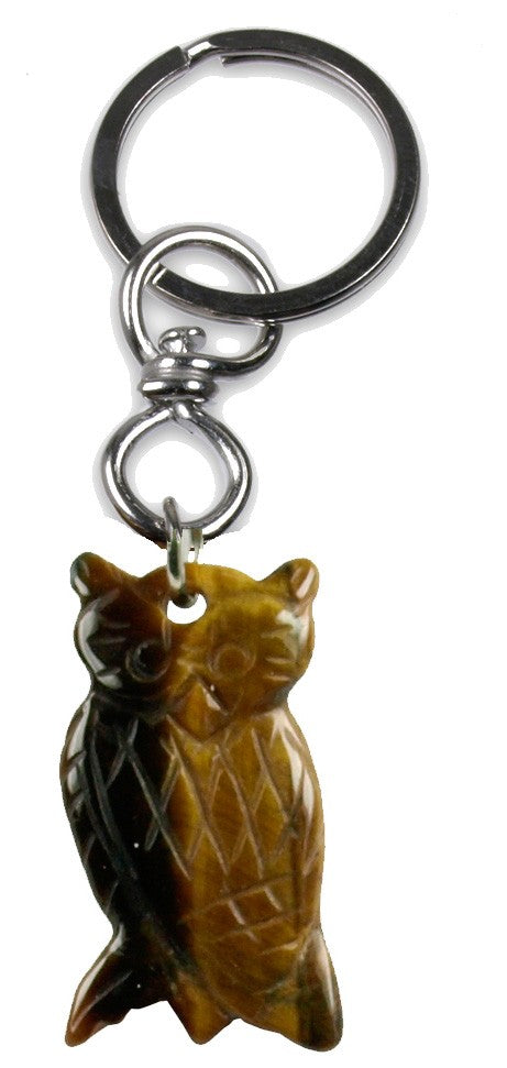 Tigerøje ugle nøglering