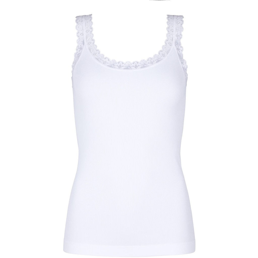 Top - Frida rib - Hvid