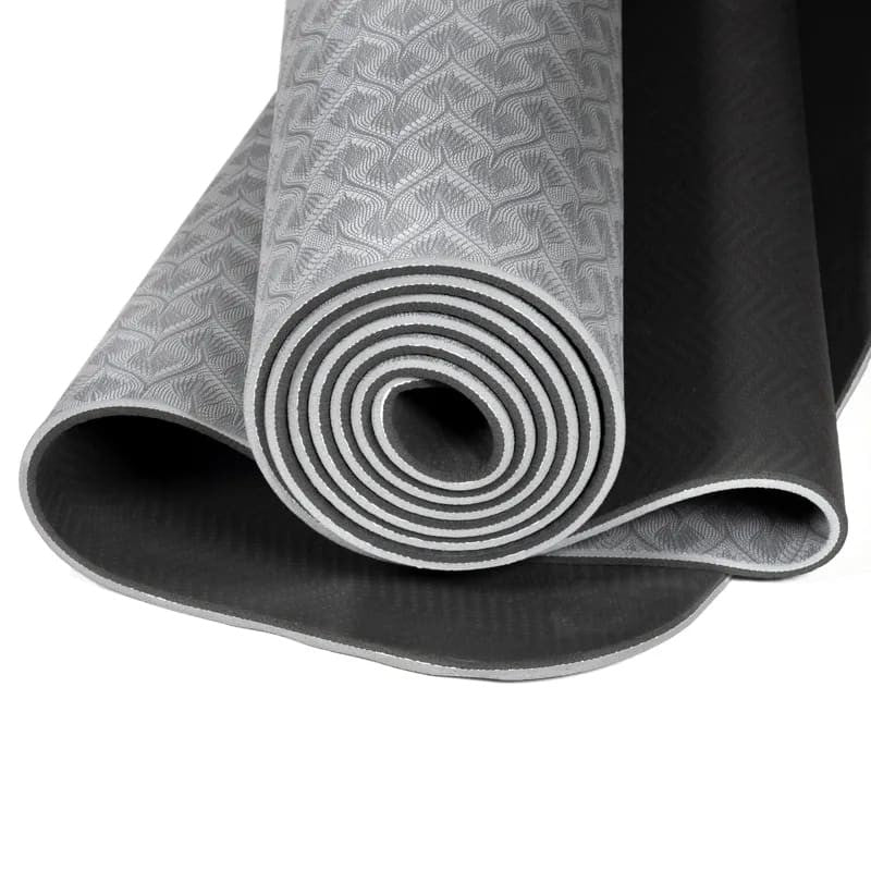 Yogamåtte i grå/sort 5