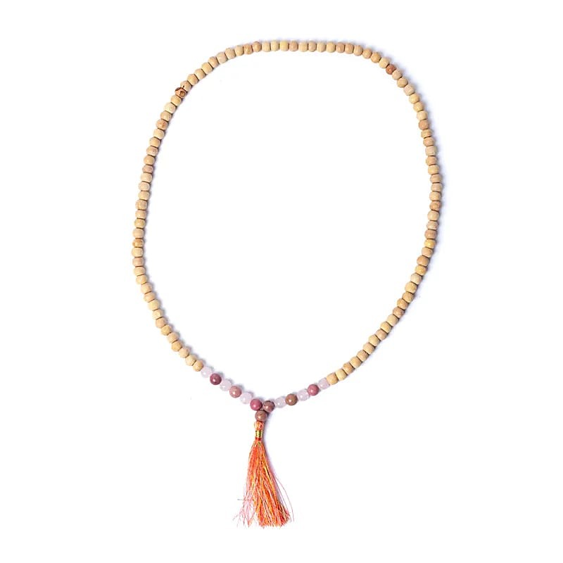 Tulsi Mala Rosakvarts og Thulite 2