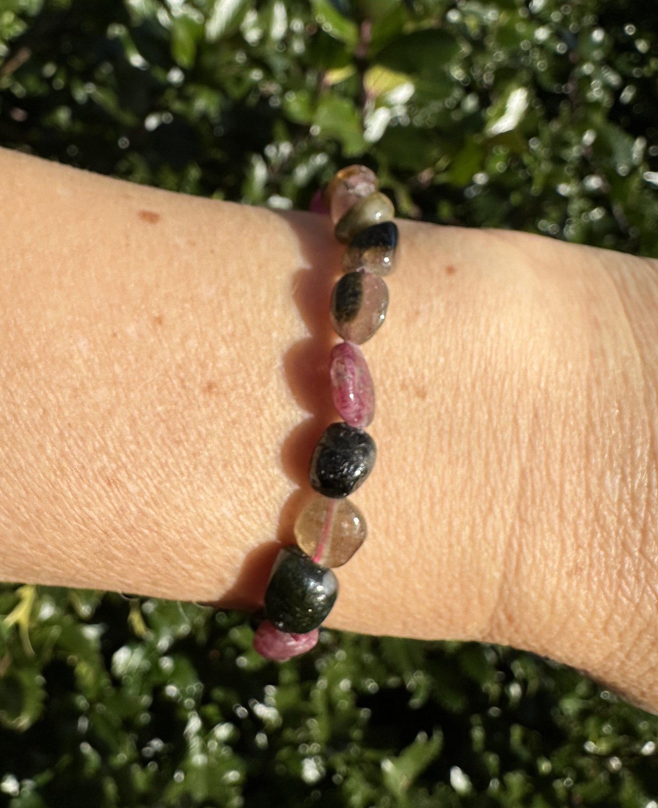Turmalin multicolor armbånd 3