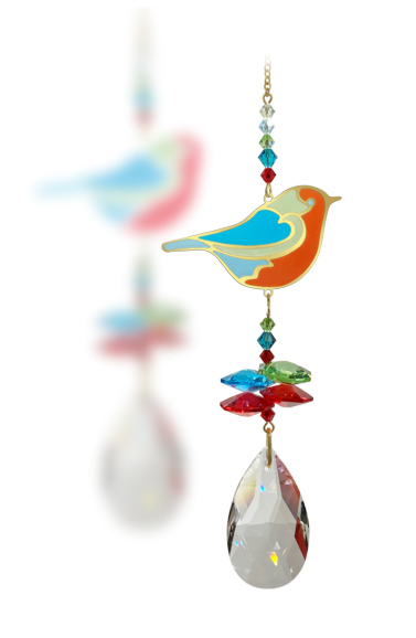 Swarovski - fugl - guld - ROBIN 2