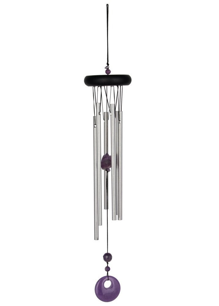 Woodstock chakra ametyst vindklokke 44 cm. 3
