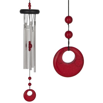 Woodstock chakra Red Coral vindklokke 44 cm. 1