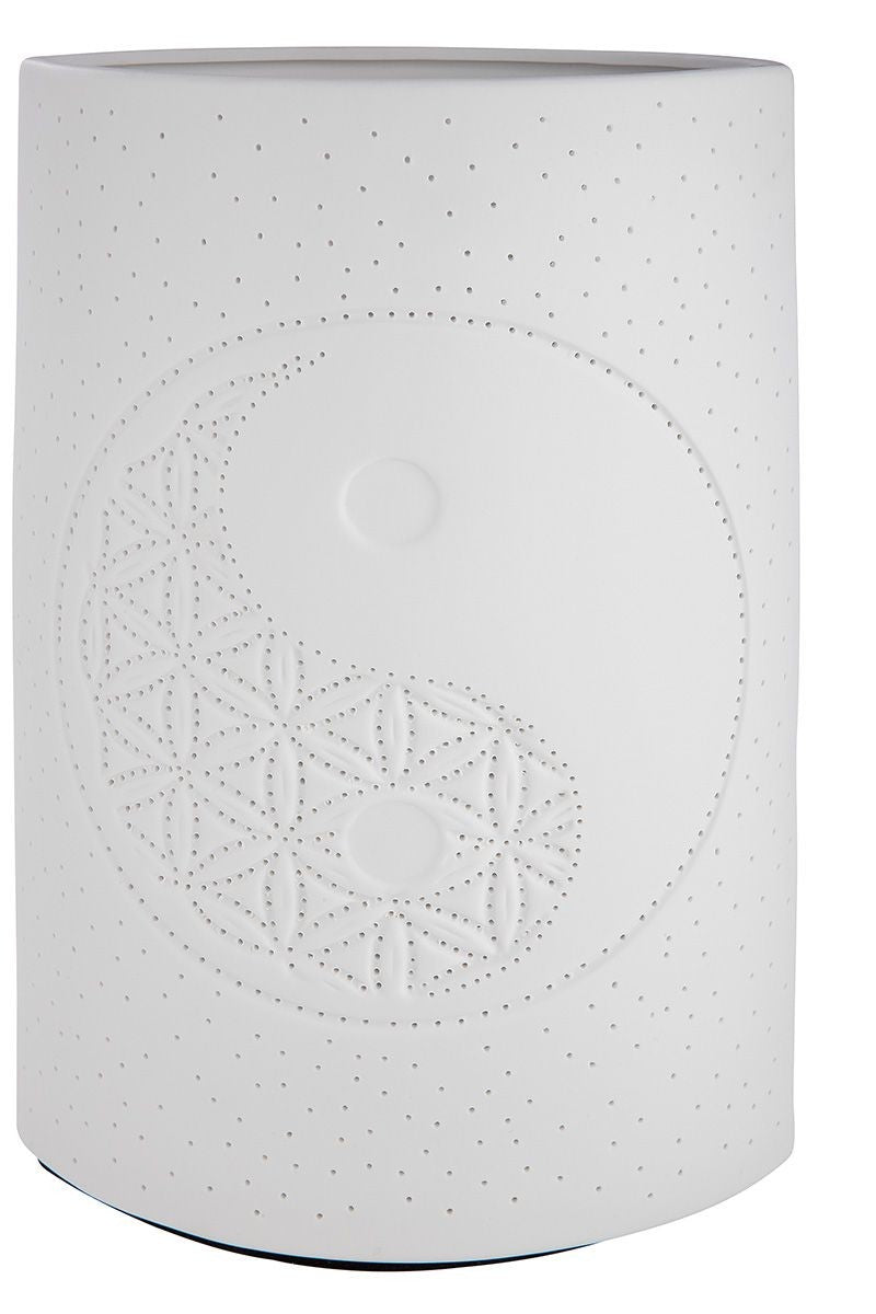 Yin og yang bordlampe i porcelæn 2