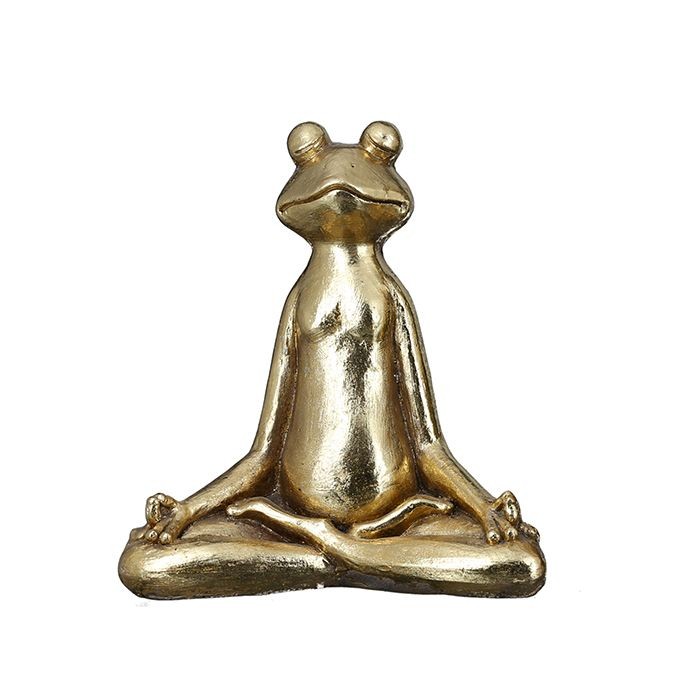 Yoga frø i guld 34 cm 1