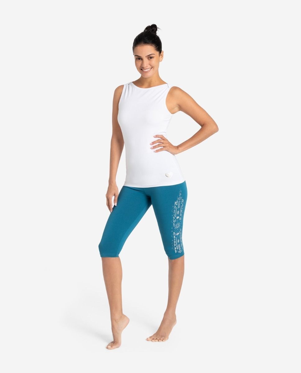 Yoga Leggings capri blue bay 4