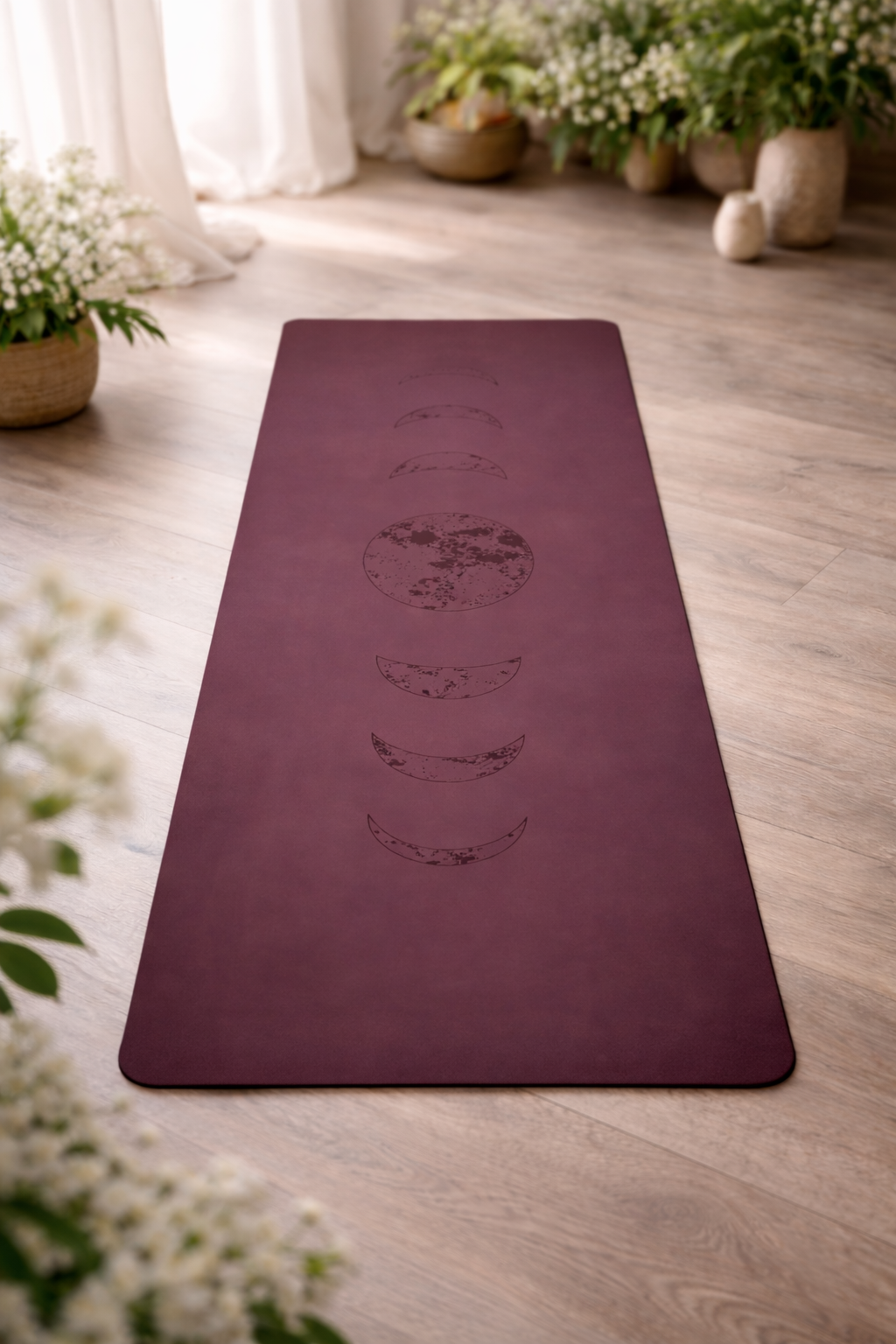 Yoga måtte månefase aubergine 1