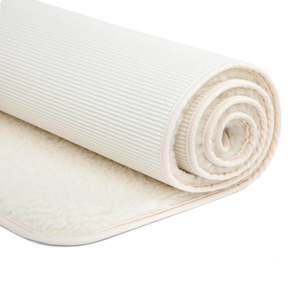 Yogamåtte i lammeuld med kant 4