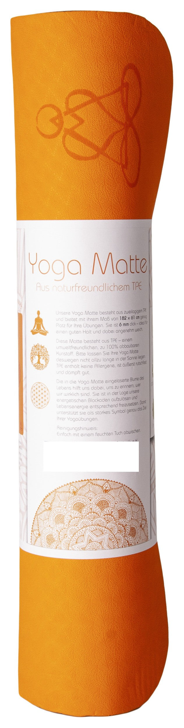 Yogamåtte Orange & Grå 3