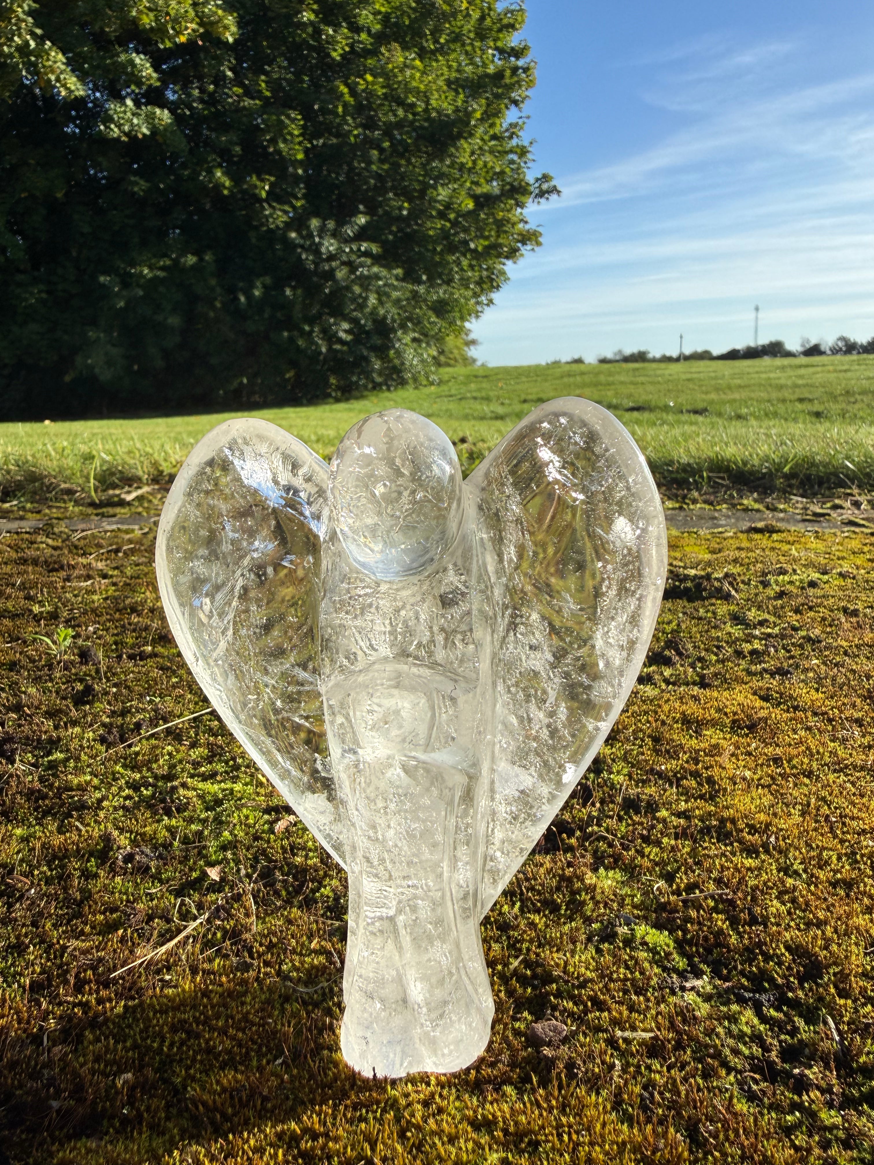Bjergkrystal Engel 13 cm