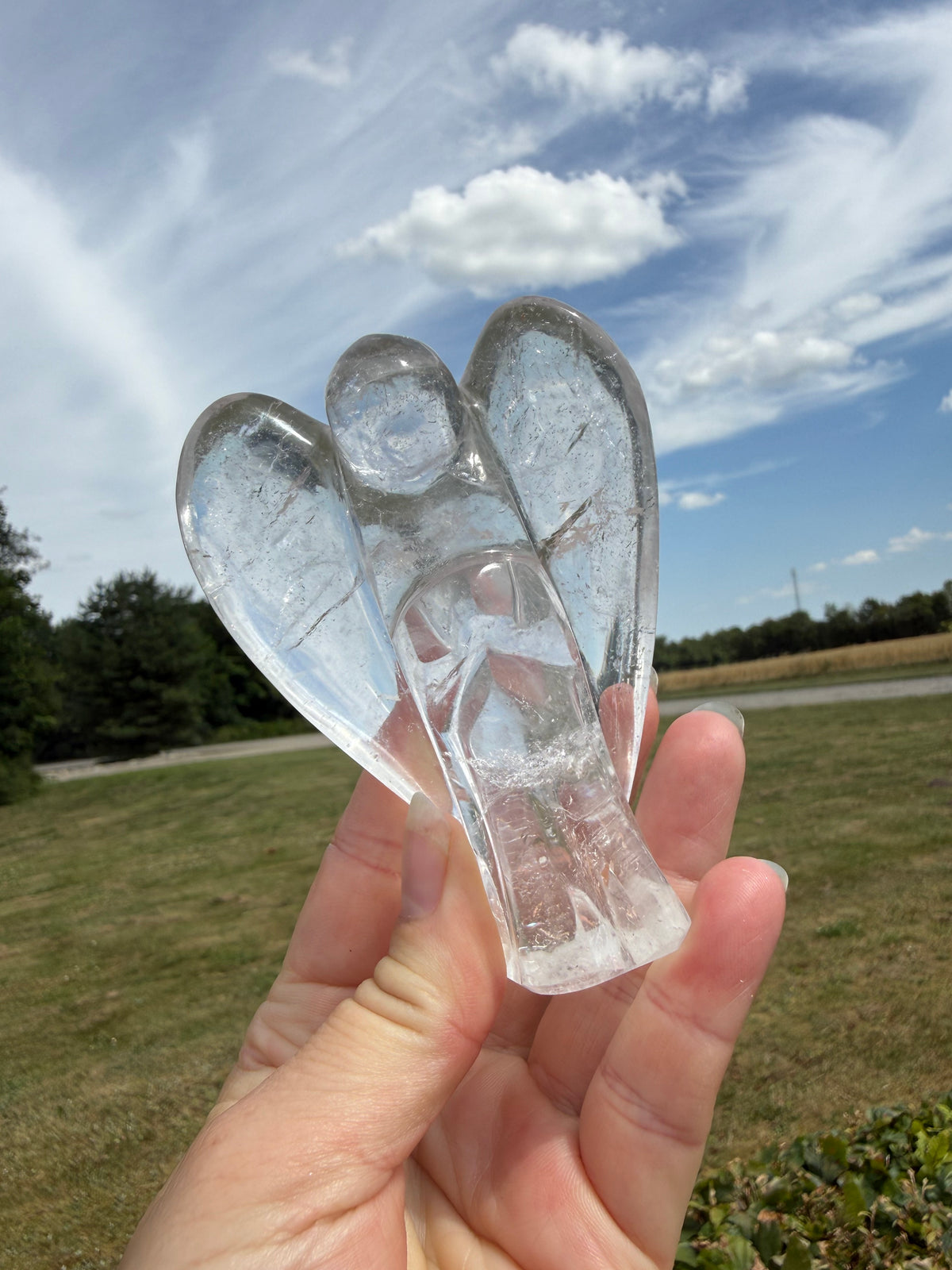 Bjergkrystal Engel 10 cm