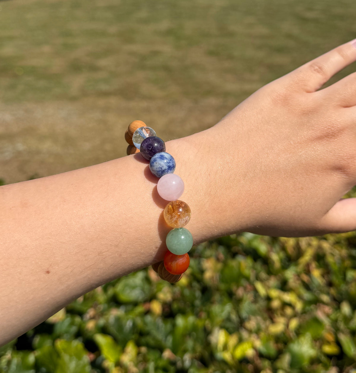 Chakraarmbånd m. de 7 chakra
