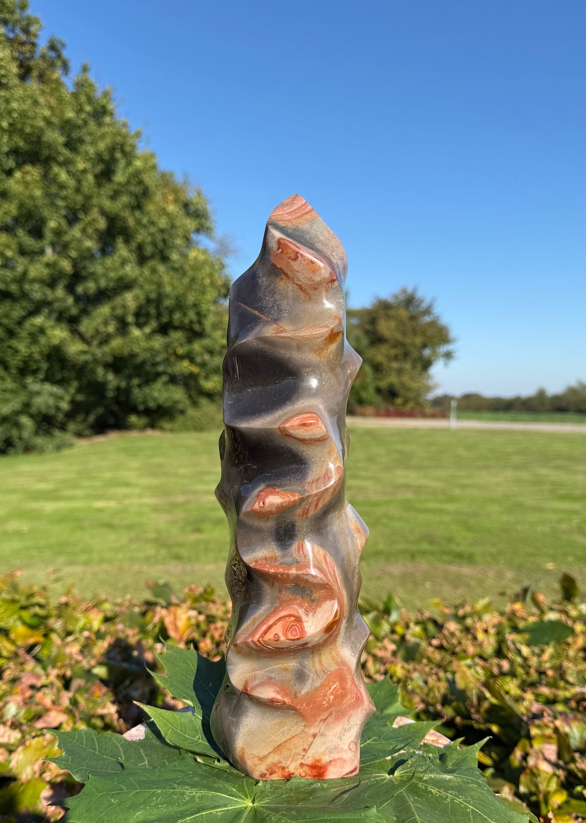 Polychrome jaspis flamme 30 cm