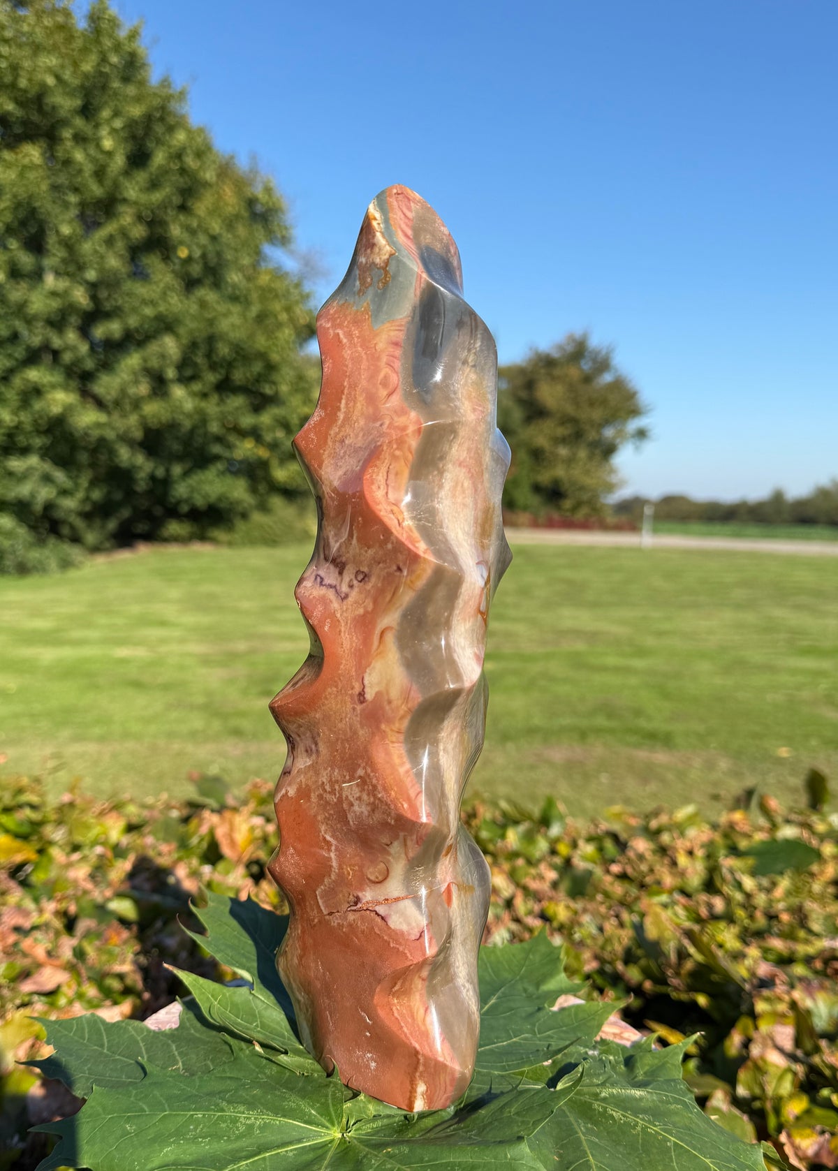 Polychrome jaspis flamme 30 cm