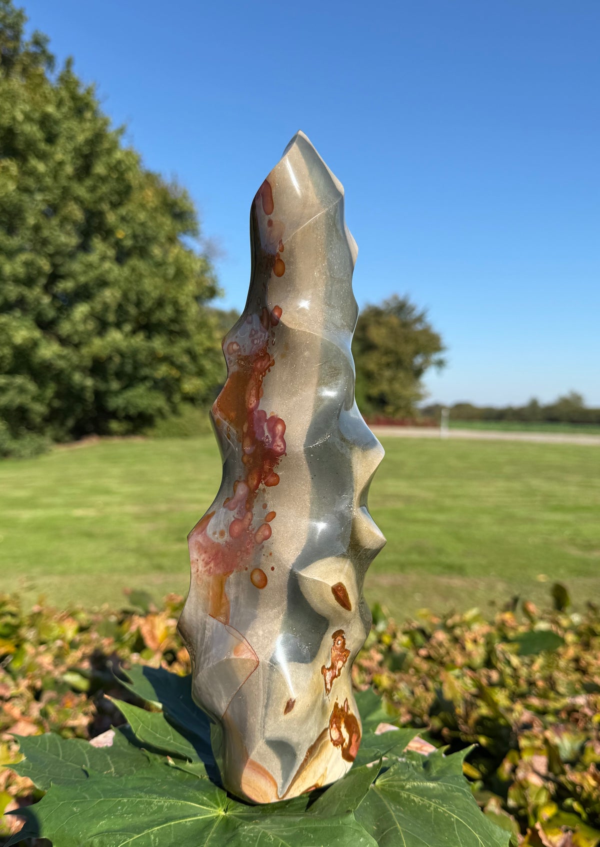 Polychrome jaspis flamme 30 cm
