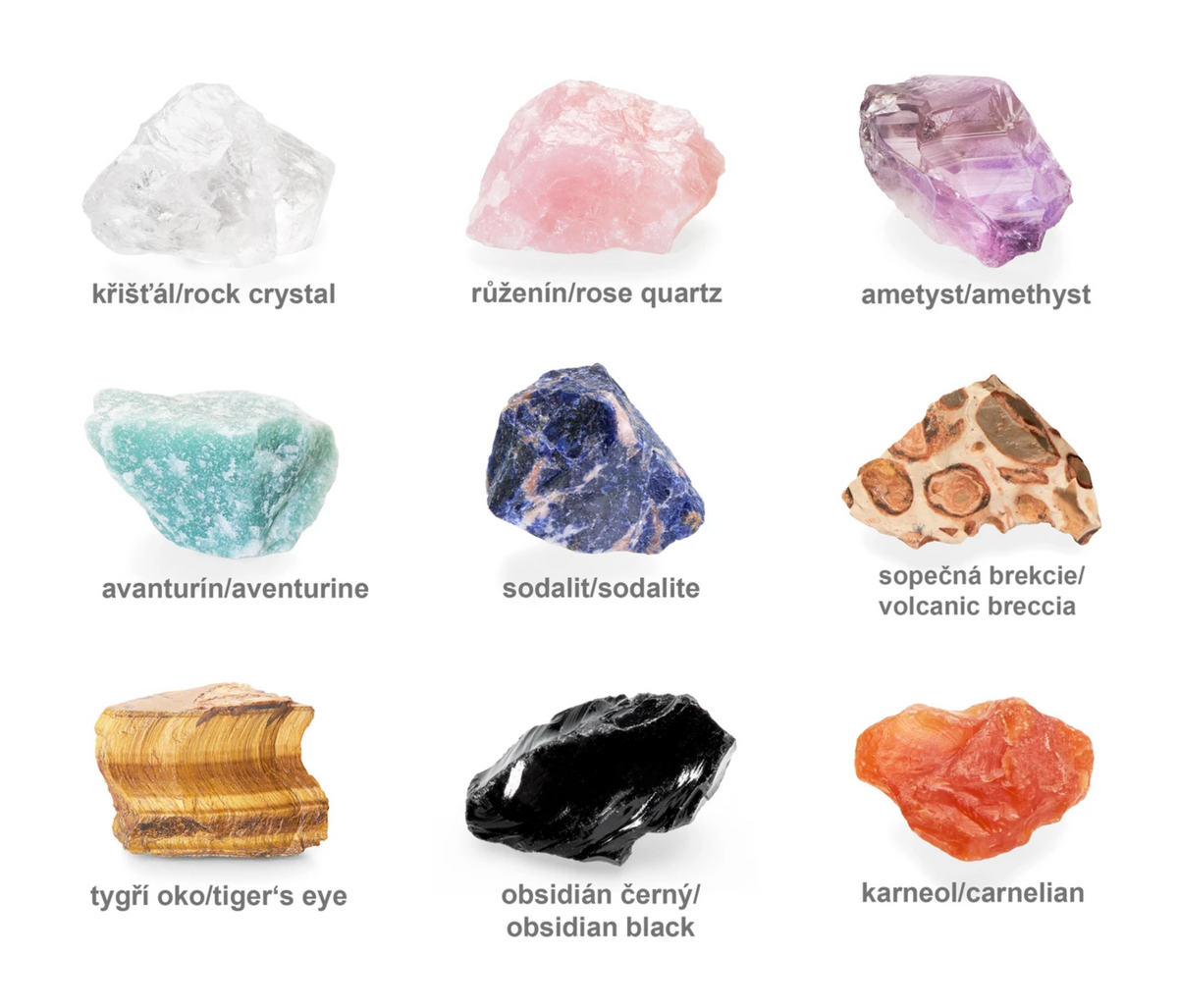 Krystal sæt rå - world