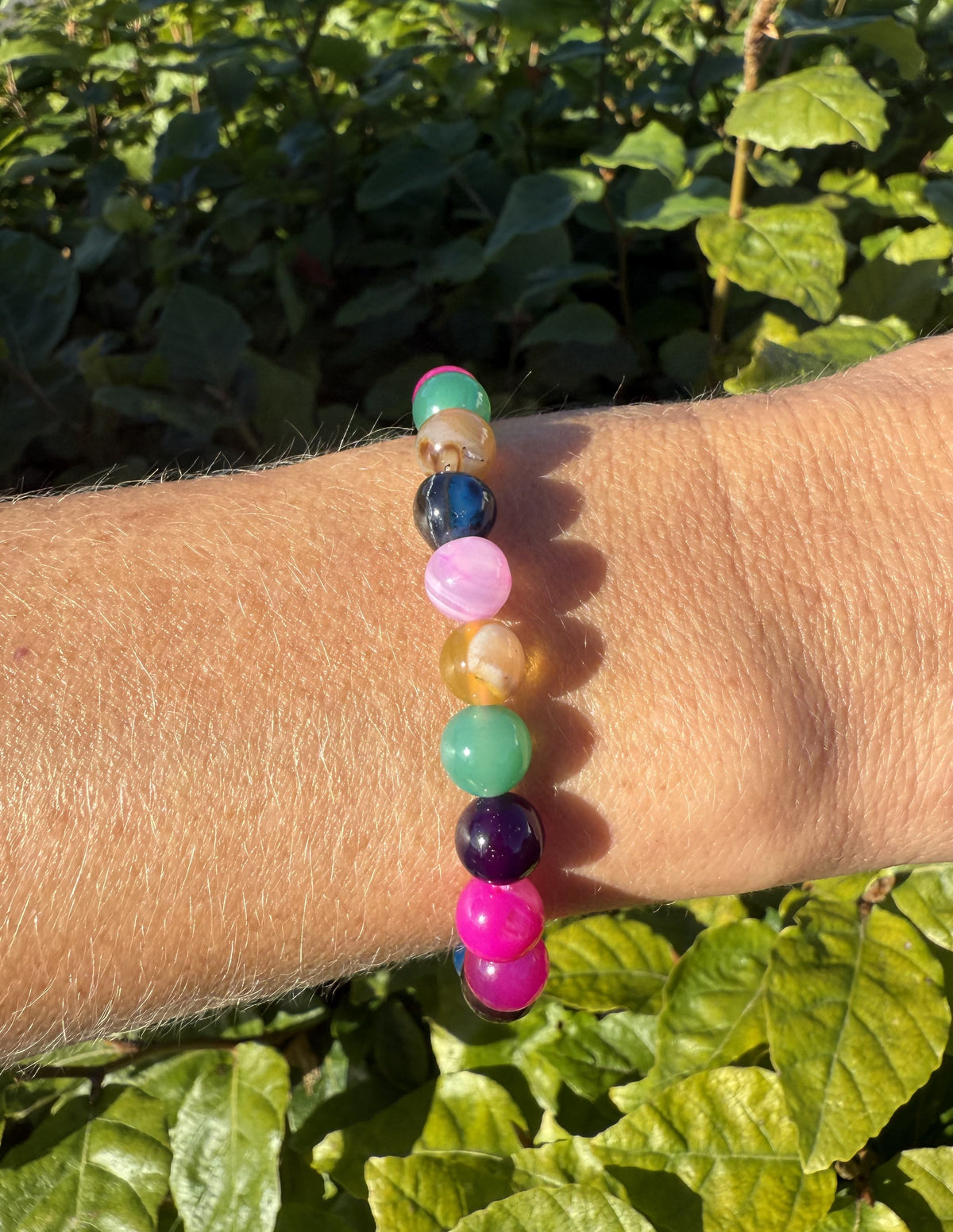 Agat mix armbånd 8 mm 1