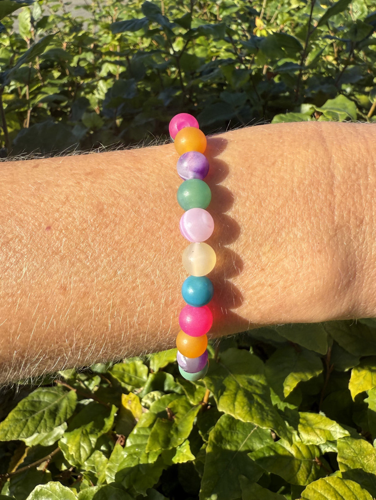 Agat mix mat armbånd 8 mm 2