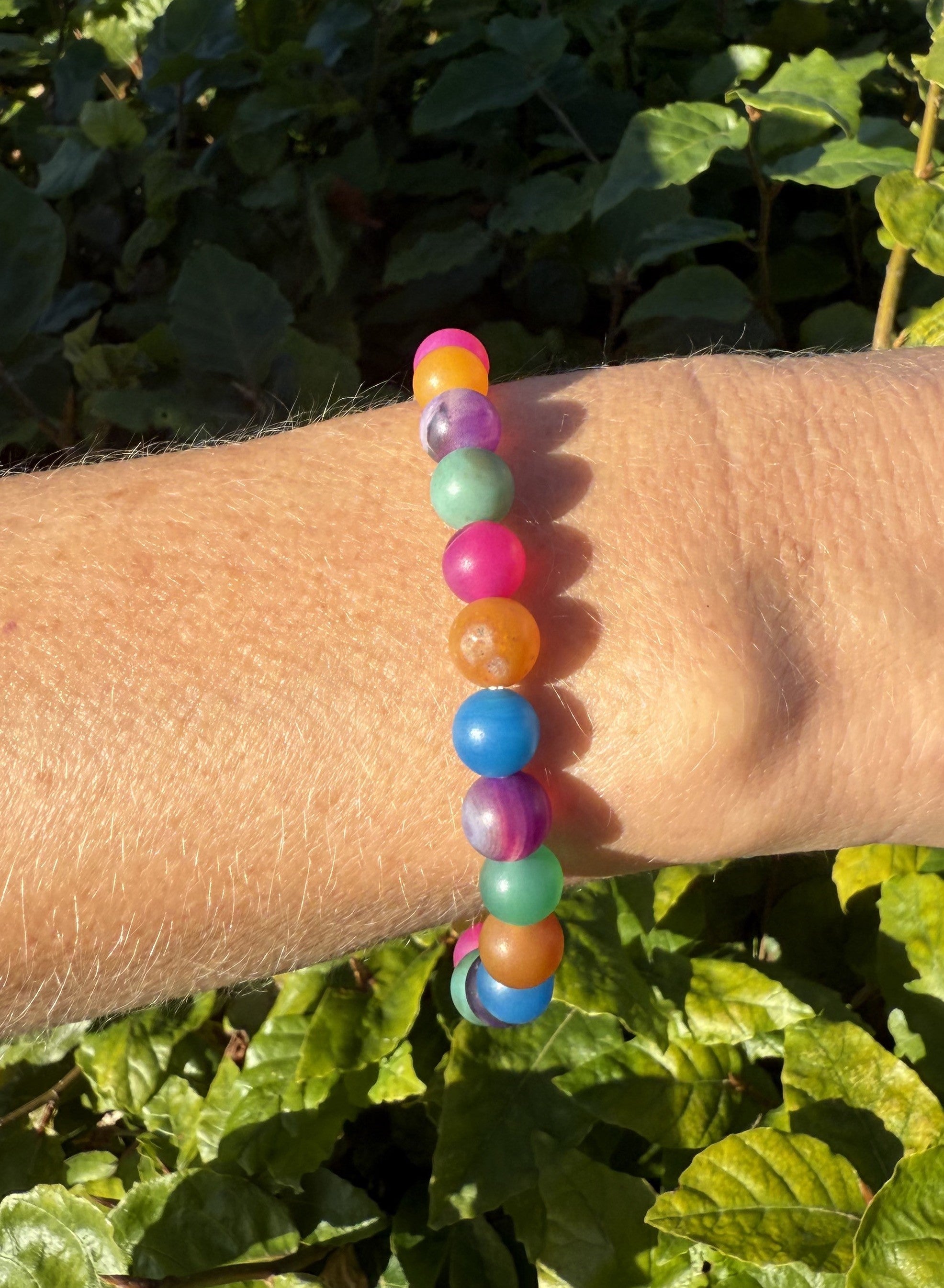 Agat mix mat armbånd 8 mm 3