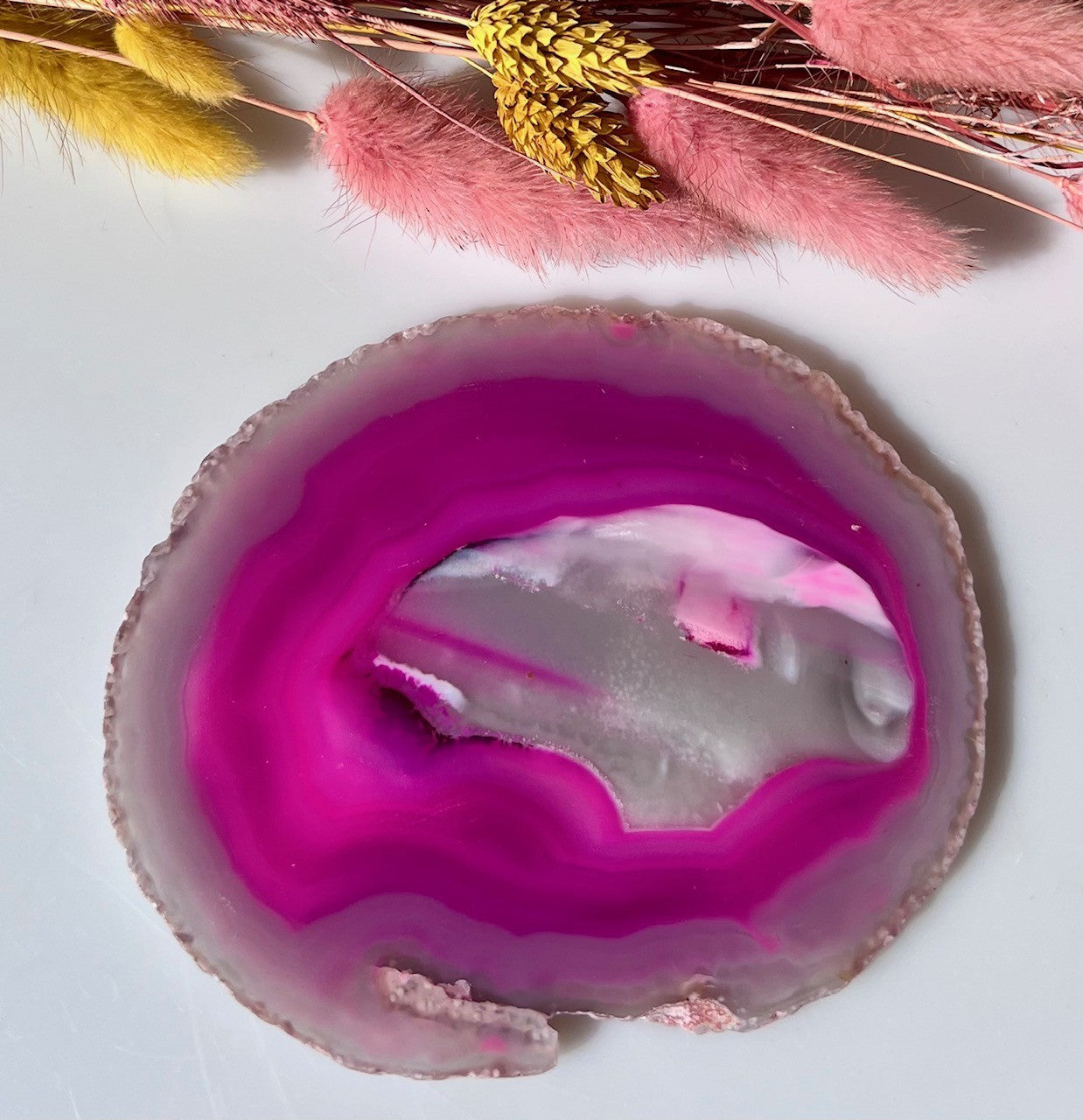 Agat plade - pink 1