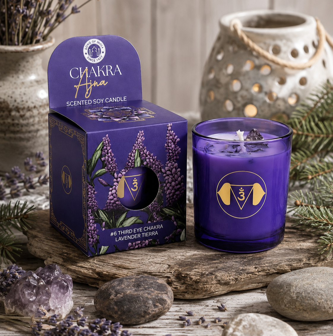Ajna Chakra Duftlys – Lavender Tierra