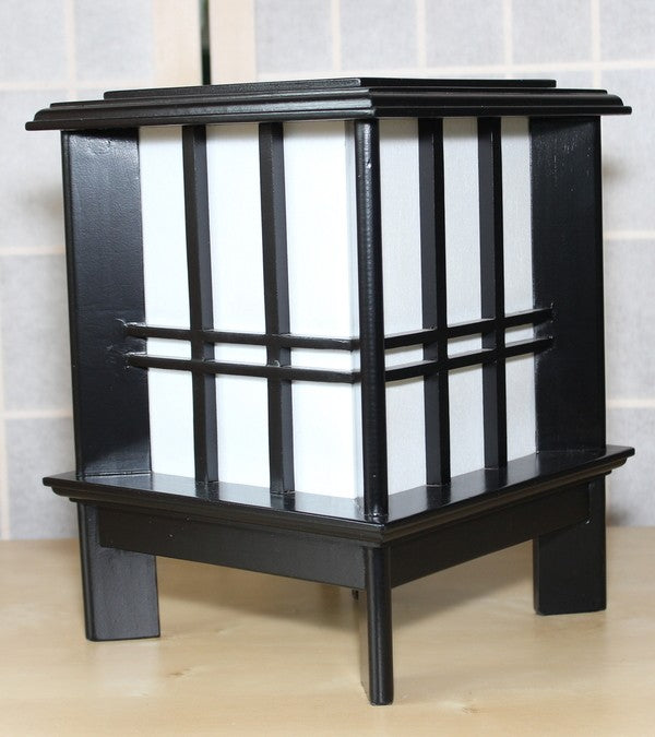 Akida black - japansk bordlampe 30 cm
