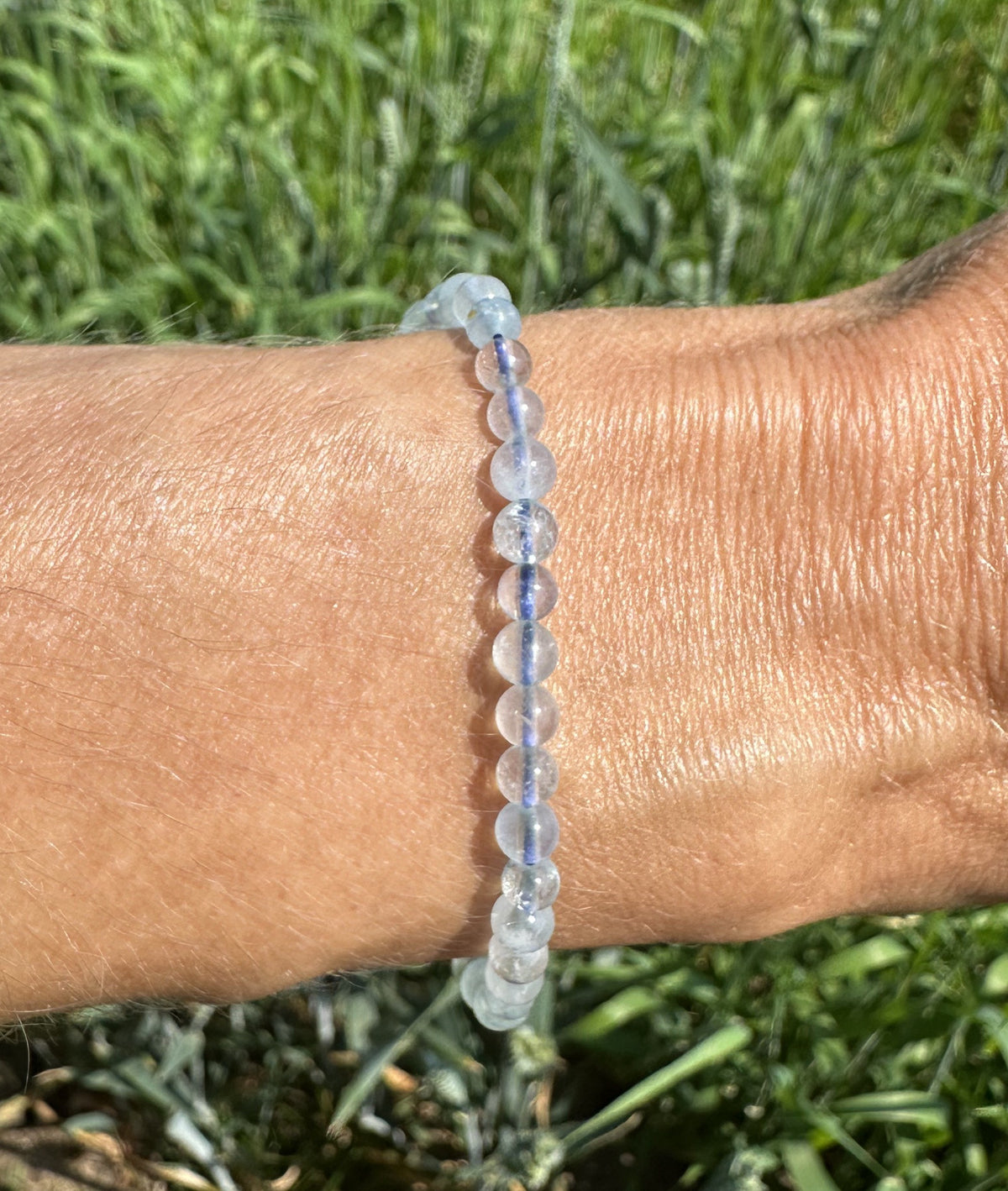 Akvamarin armbånd 4 mm 1