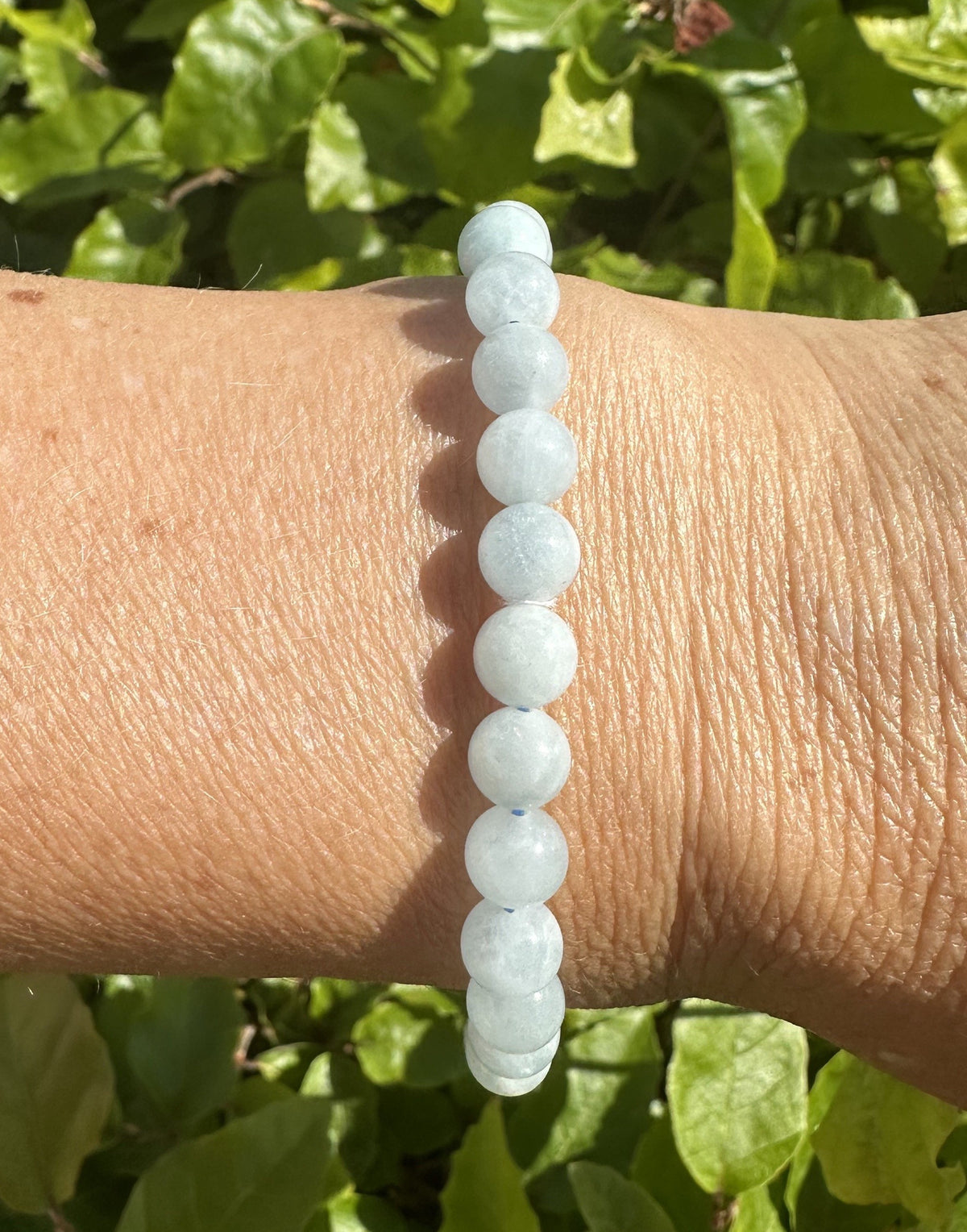 Akvamarin armbånd - 6 mm 1