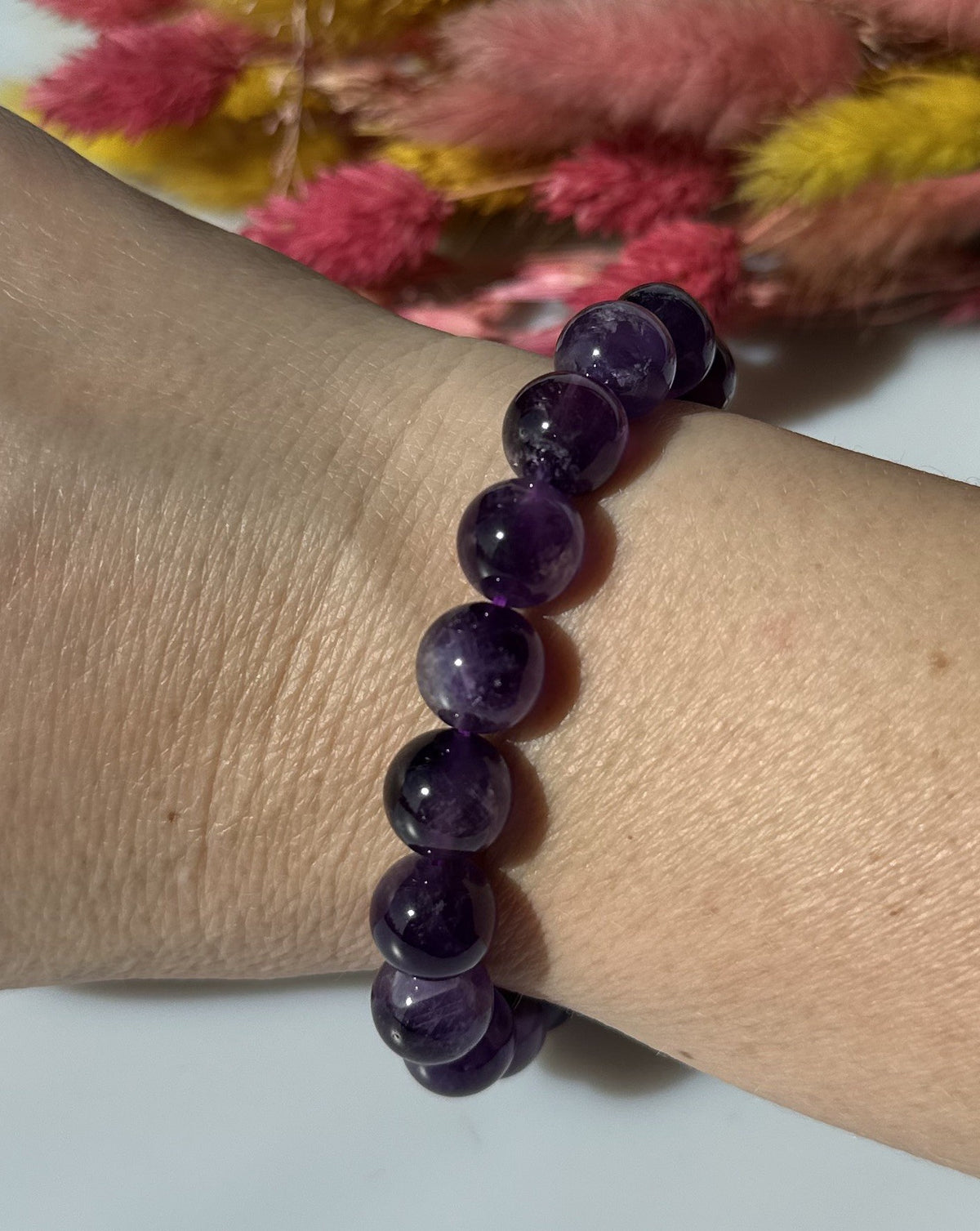 Ametyst armbånd 10 mm 1