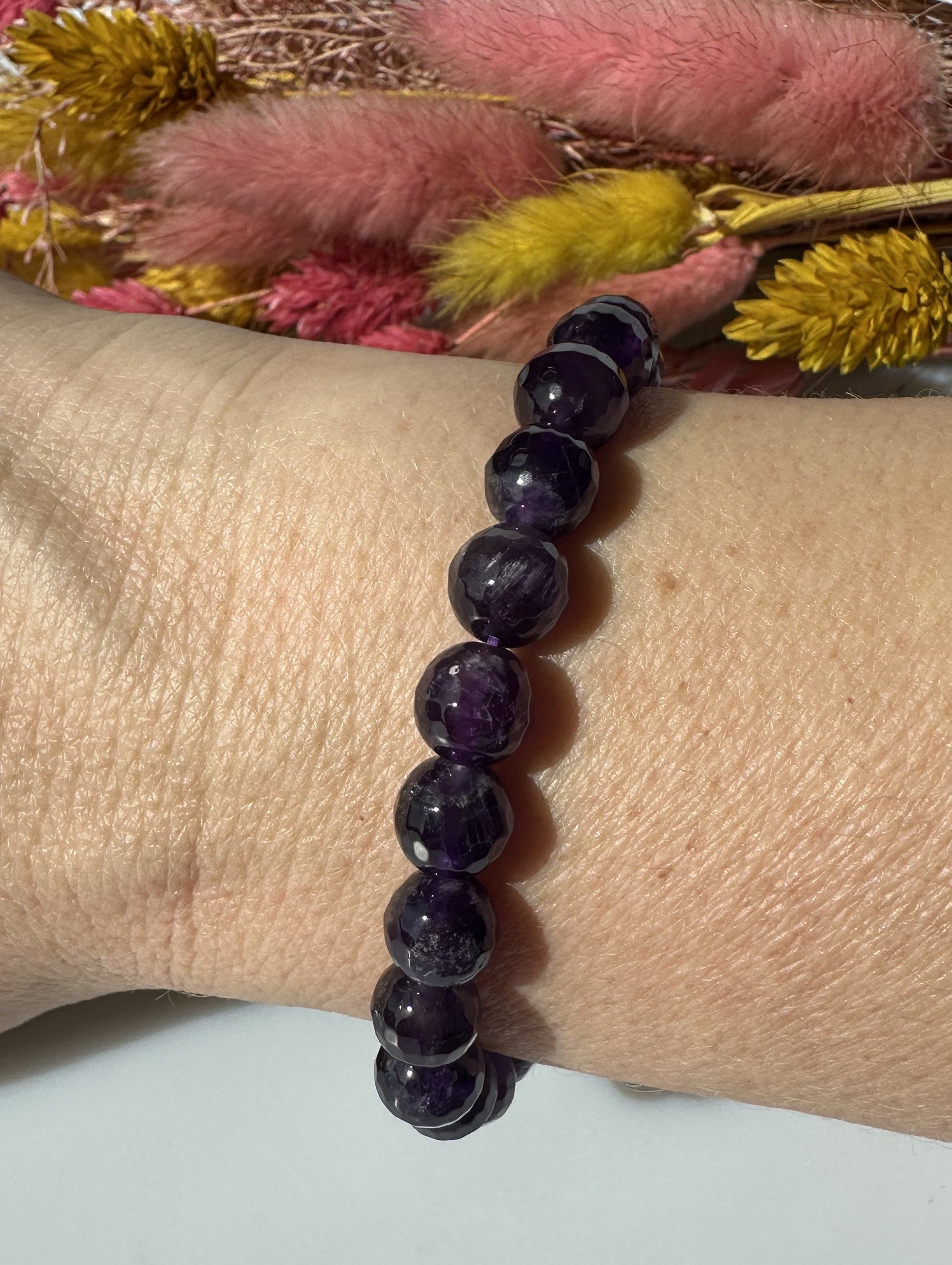 Ametyst armbånd facetslebet 2