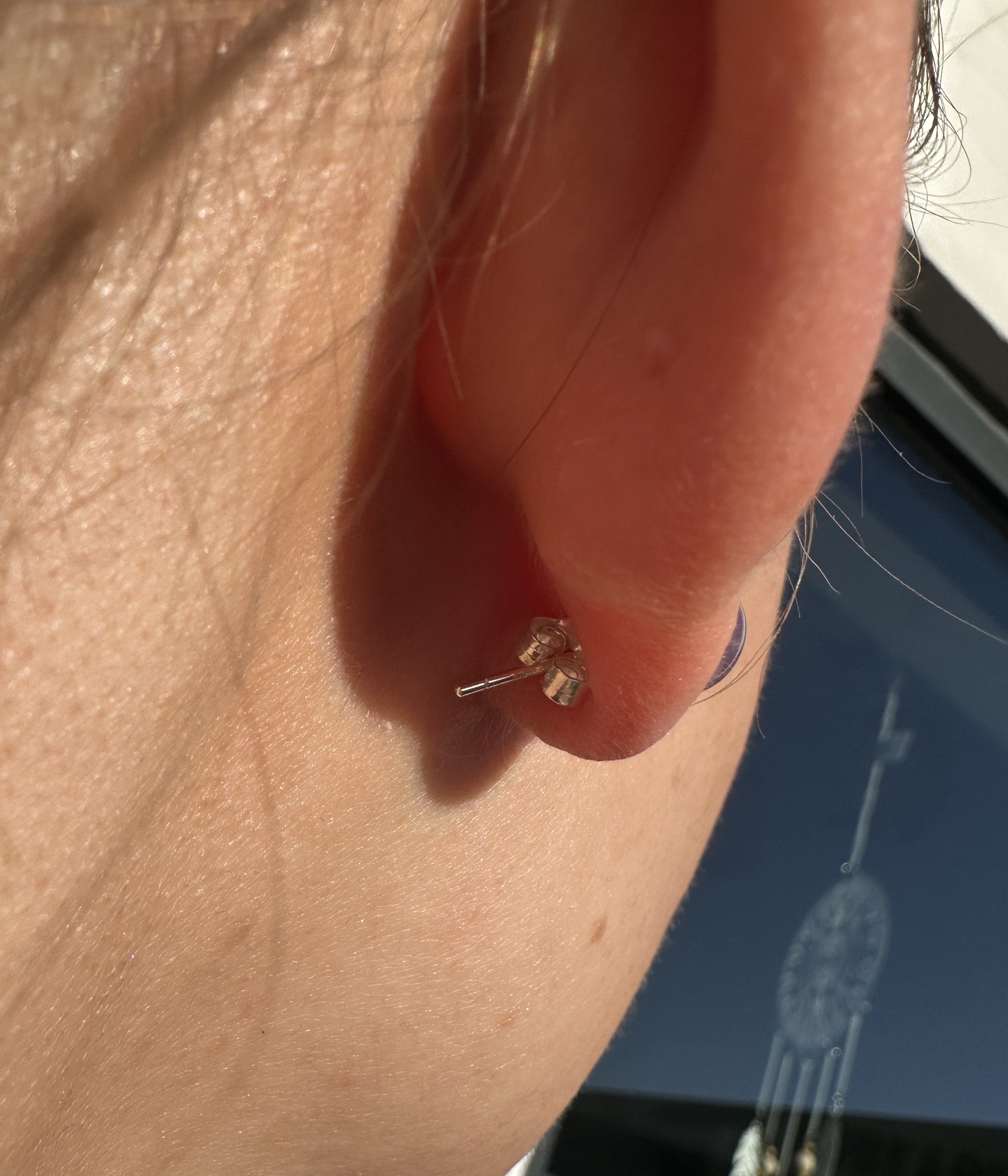 Ametyst ørering 8mm 3