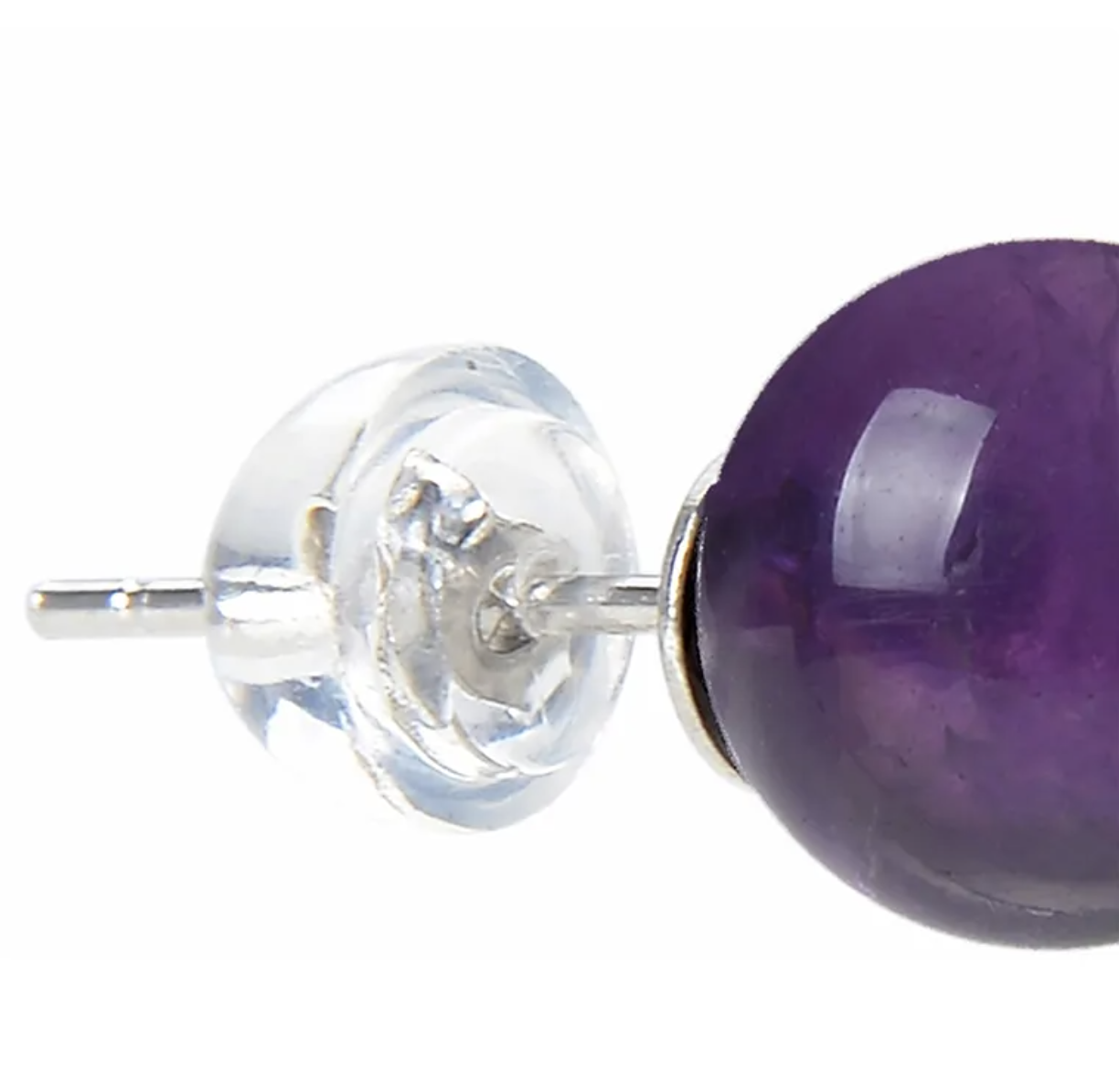 Ametyst ørering 8mm 5