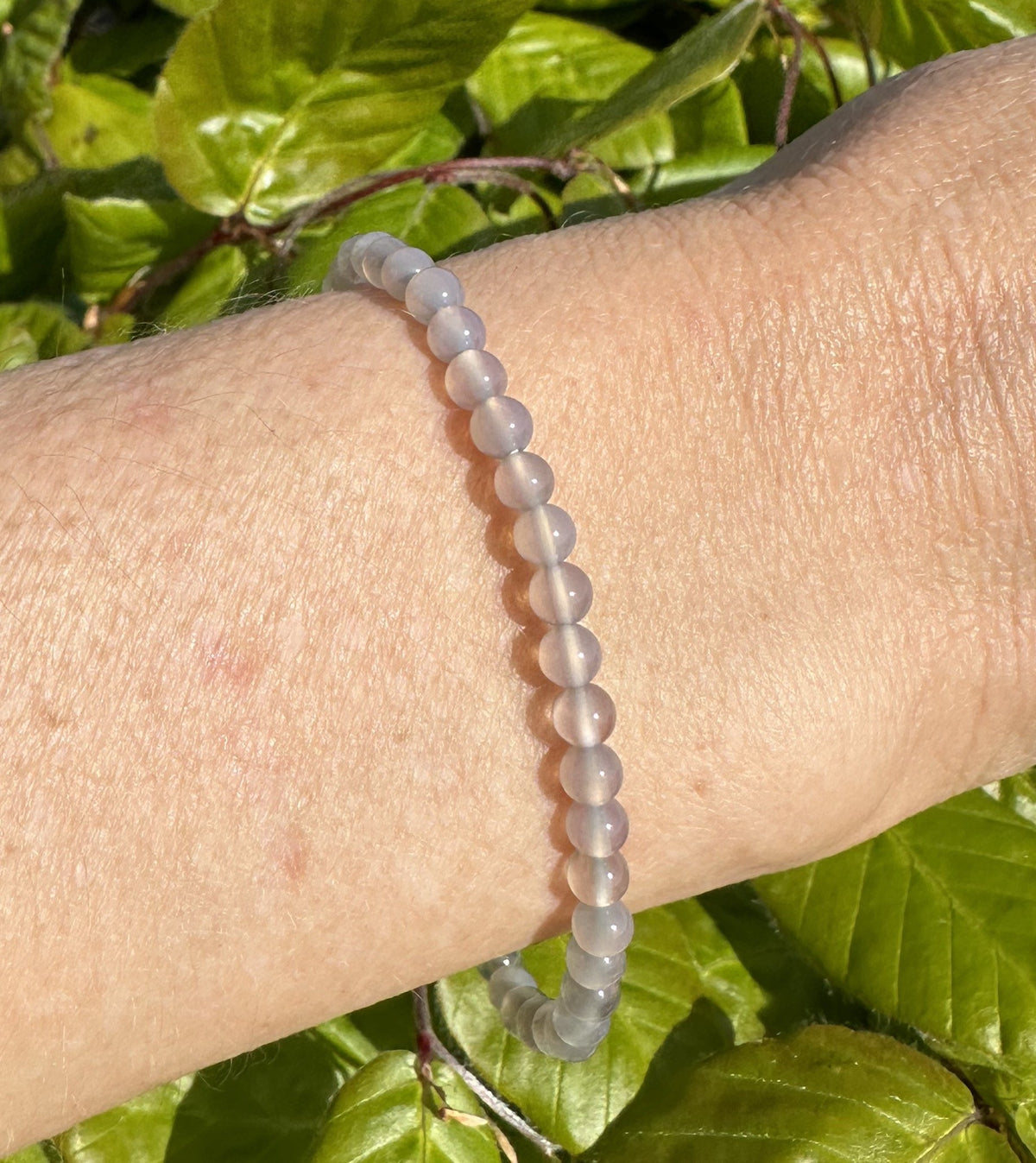 Armbånd agat grå 1