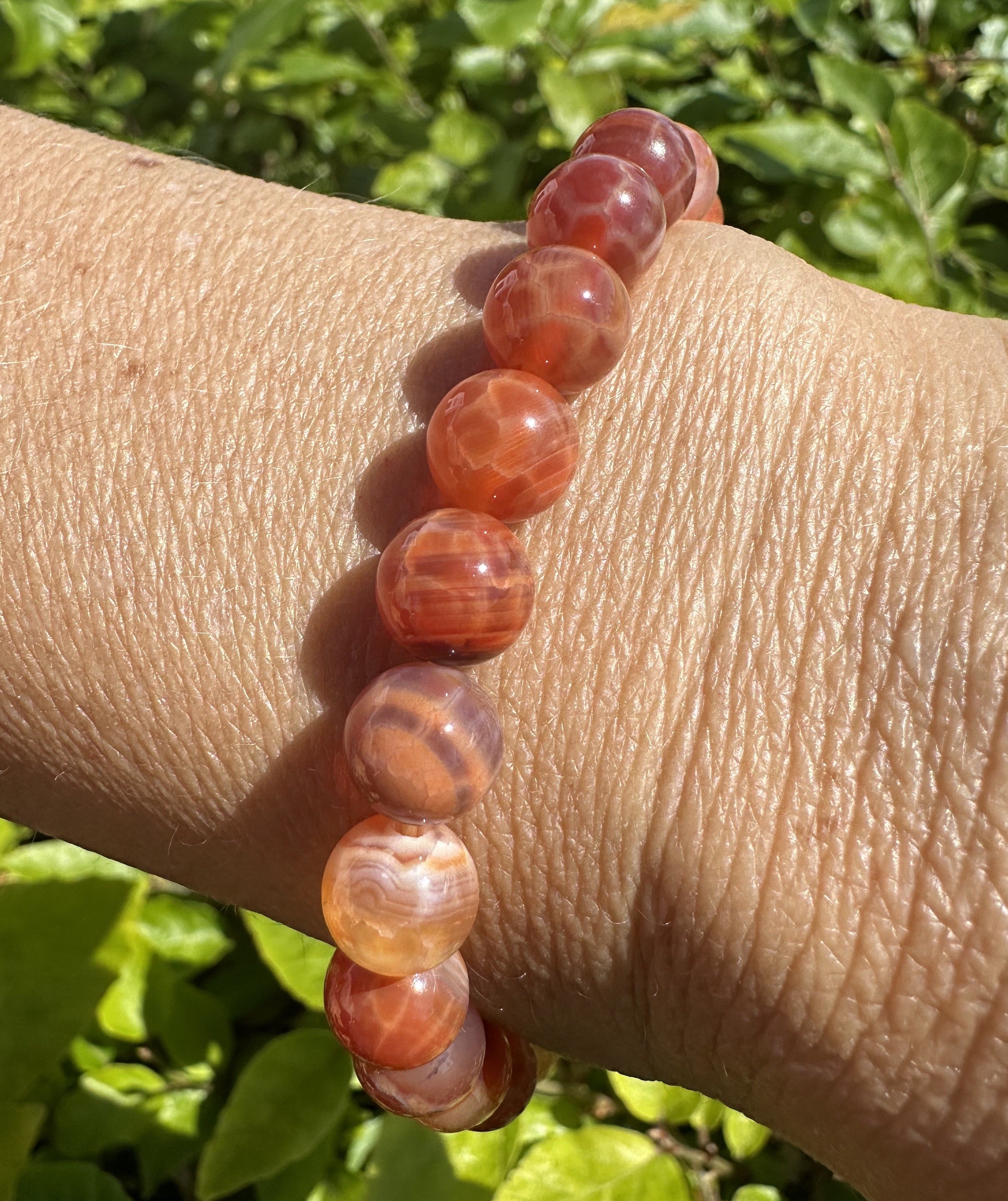 Armbånd karneol slangehud 2