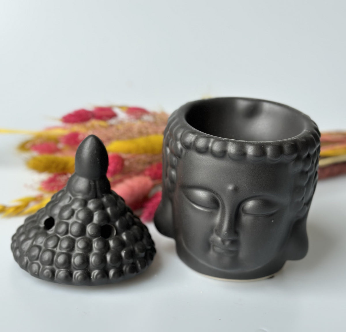 Aromalampe Buddha hoved sort 1