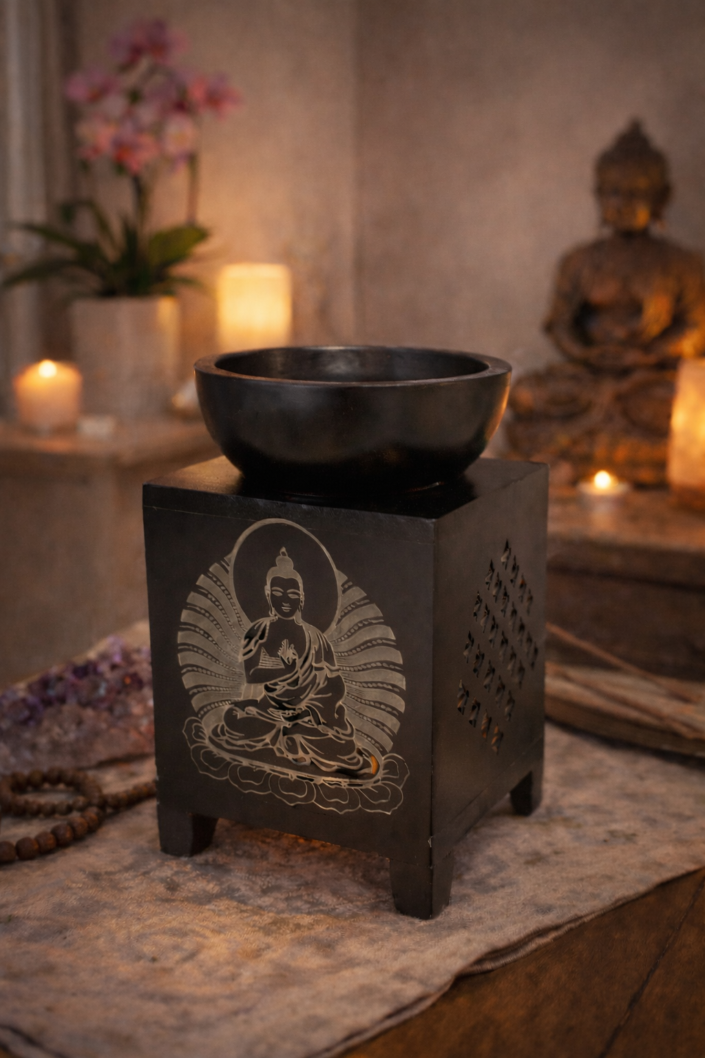 Aromalampe med Buddha 1