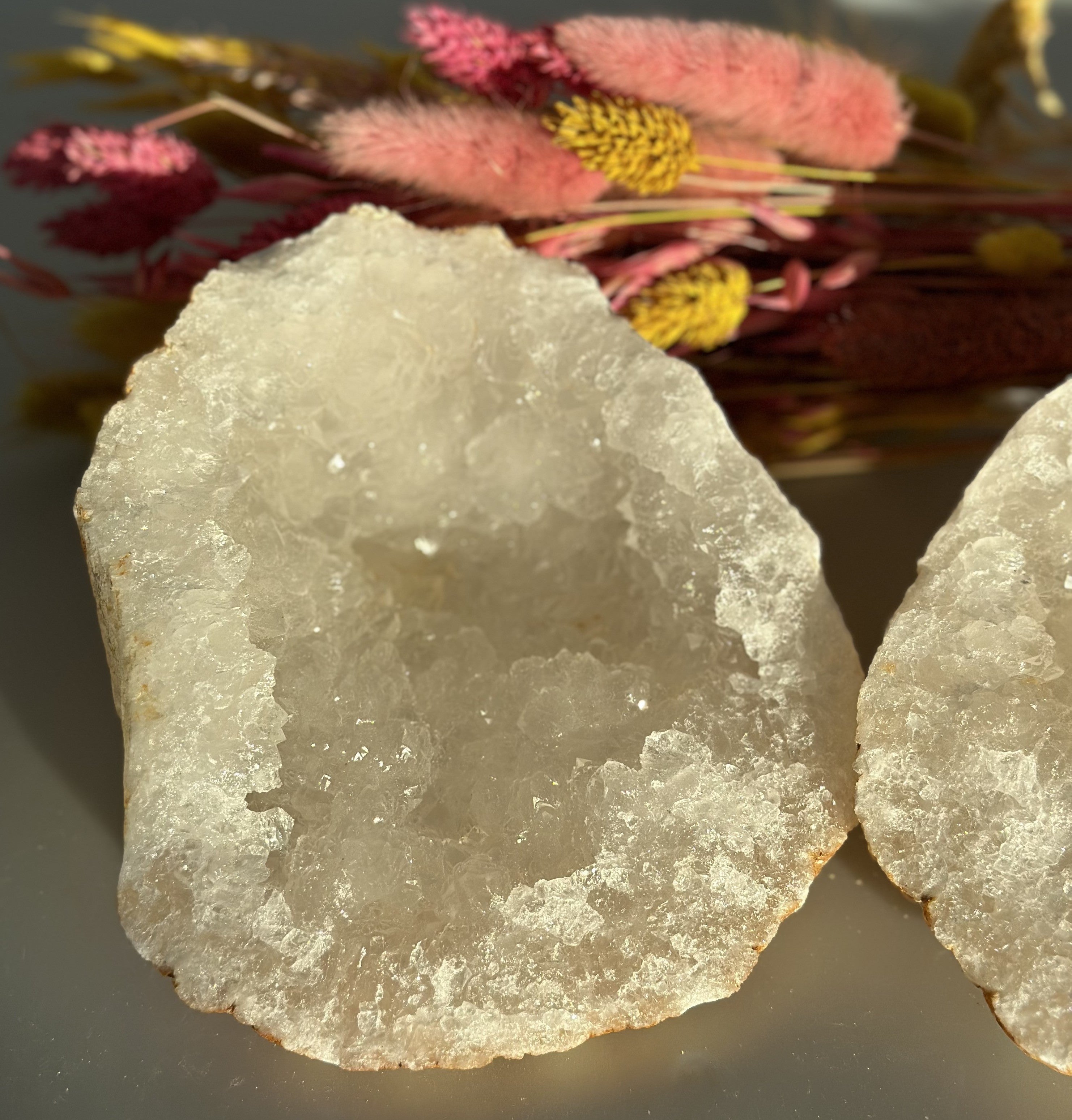 Bjergkrystal geode L 2