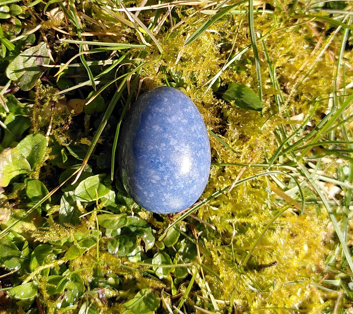 Blå kvarts æg 3,5 cm 1