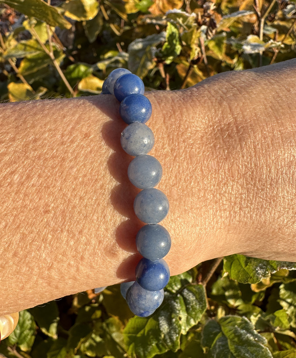 Blå kvarts armbånd 8 mm 1