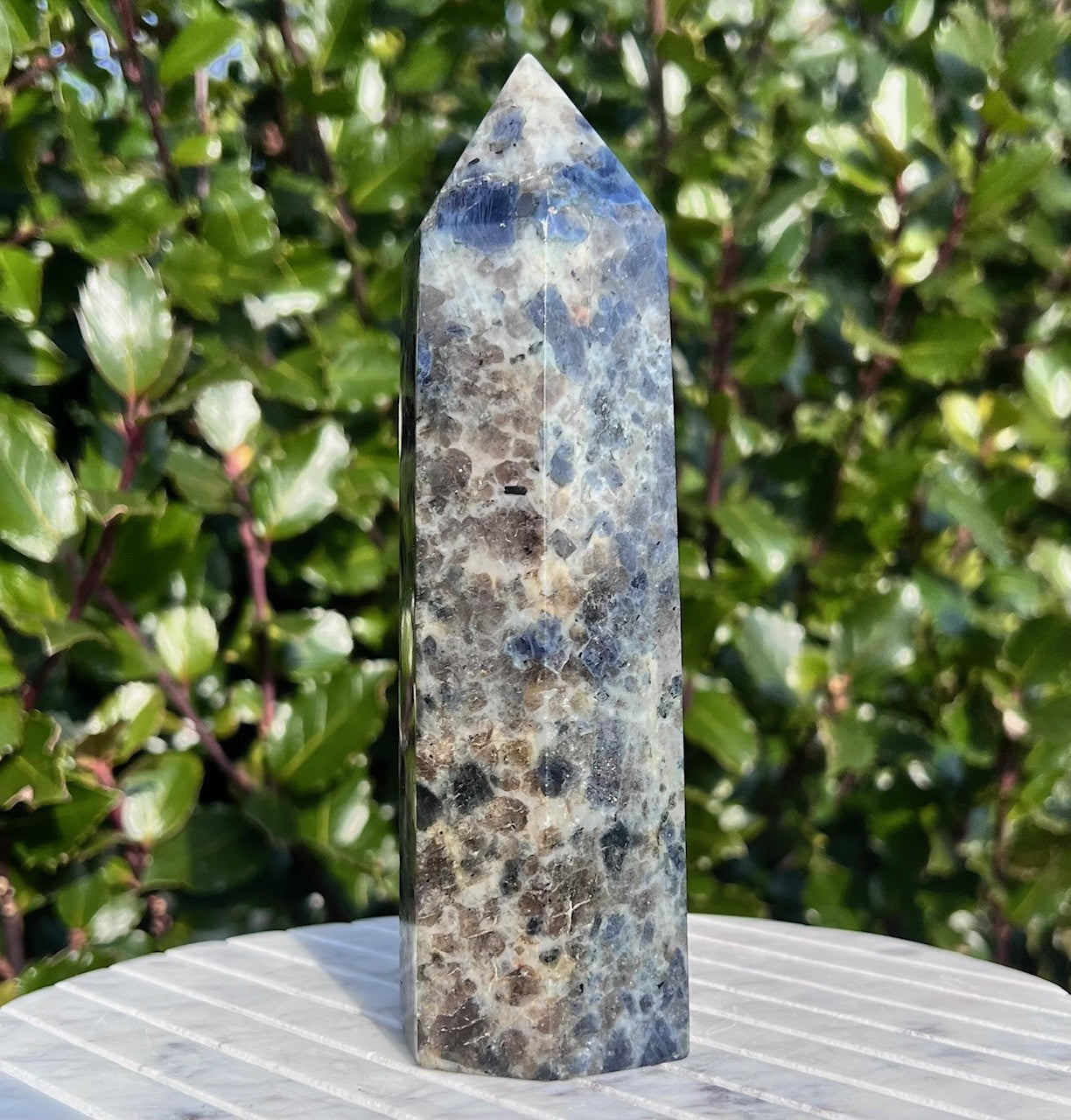 Blå kvarts tårn 16 cm 1